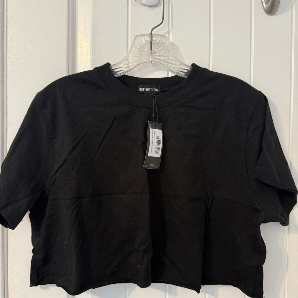 Black Cropped T-Shirt